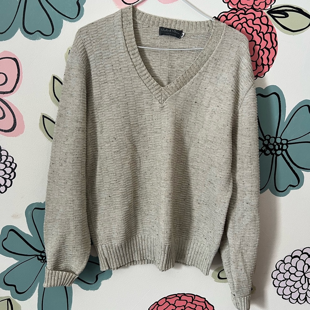 Robert Klein Vintage Fisherman Knit Cotton Sweater Medium